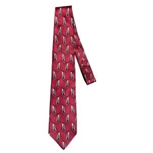 J.Z. Richards Red Silk Geometric Necktie Men's Traditional Clothing